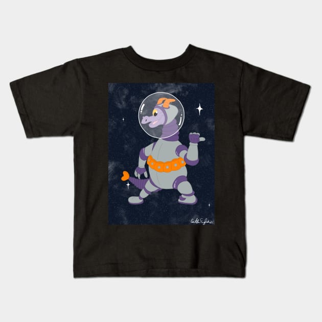 Astronaut Figment Dragon Kids T-Shirt by cenglishdesigns